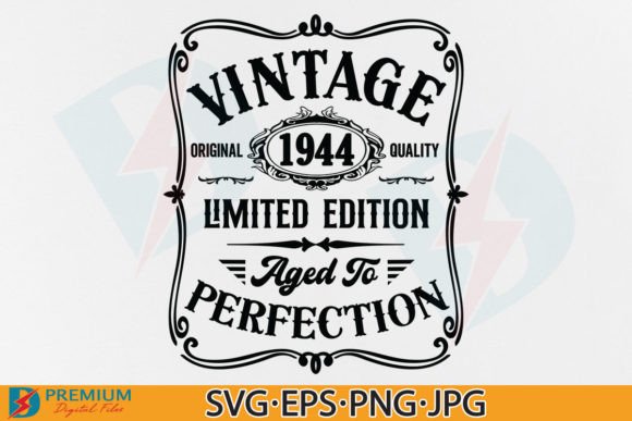 80th Birthday Vintage SVG Design, 80 Year