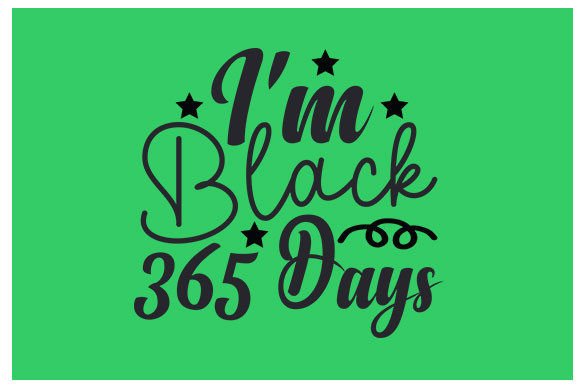 Black History Month Svg Design, I m Blac