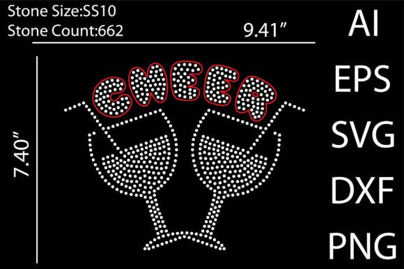 Cheer Rhinestone Templates Design: Graphics for T-Shirt Designs