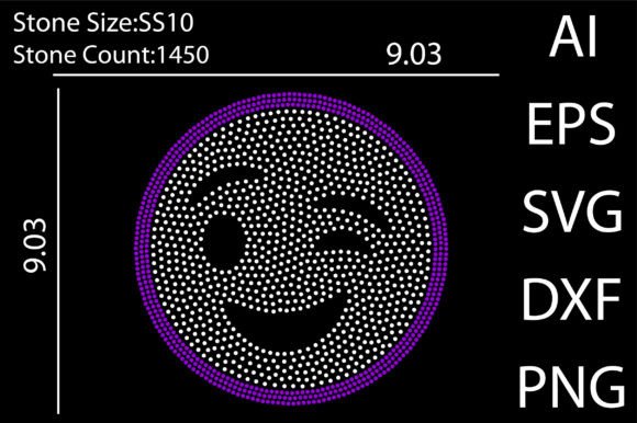 Emoji Rhinestone Templates Design Graphics