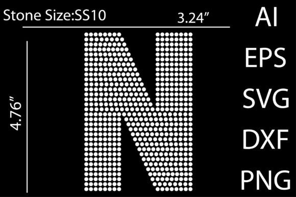 Letters Rhinestone Templates Design