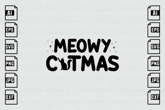 Meowy Catmas SVG Design for Graphics and T-Shirt Designs