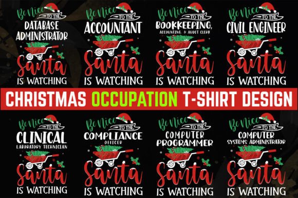 Profession Christmas T-shirt Design