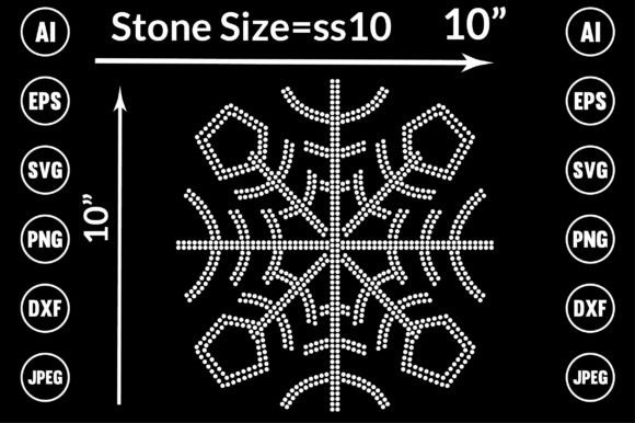 Snowflakes Rhinestone Templates Design