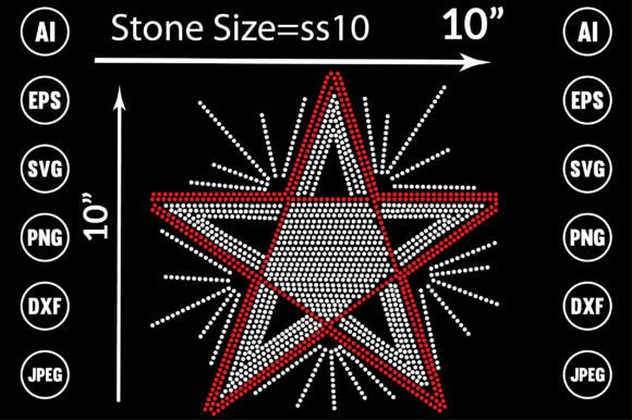 Star Rhinestone Design Graphics