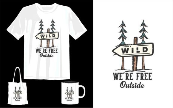 Wild Nature Adventure T-shirt Design: Graphics for Bold Branding